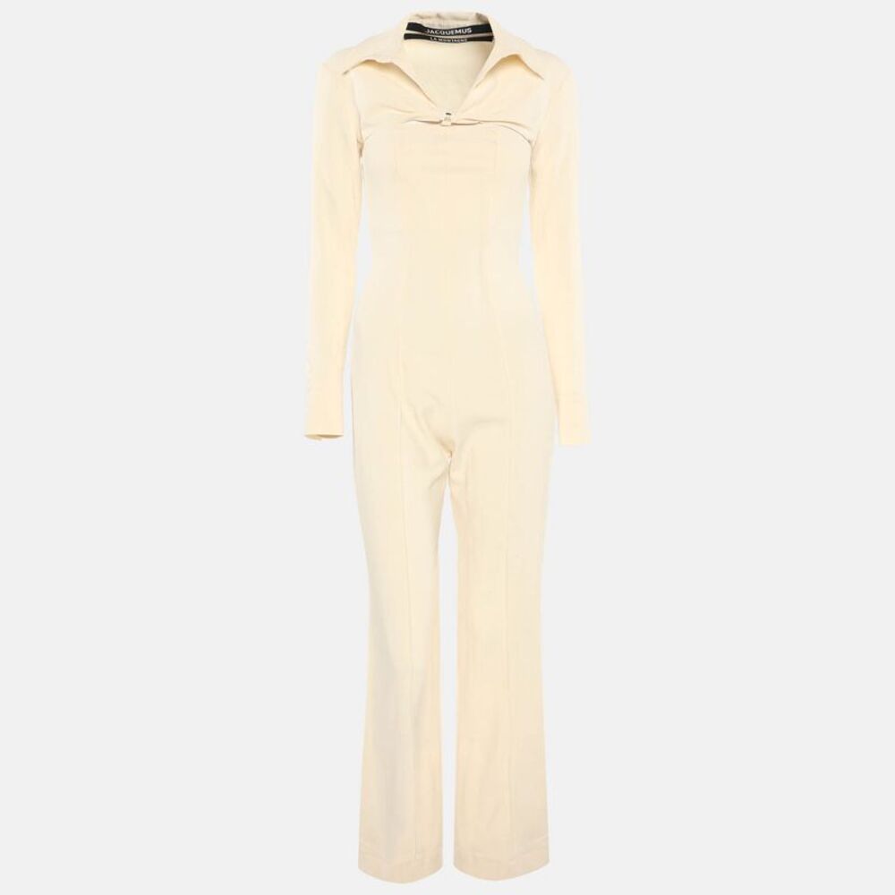 Jacquemus Beige Gabardine Cut-Out La Montagne Overall Xs
